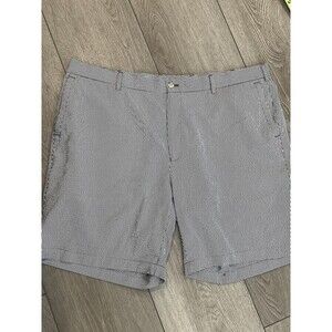 Peter Millar Golf Shorts Mens Size 42 Grey White Featherweight Preppy